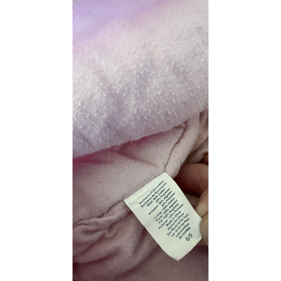 Carter’s Pink with Bunny Zip Snowsuit Bunting Sz 6-9 Months Snap Mittens Booties - Picture 10 of 11